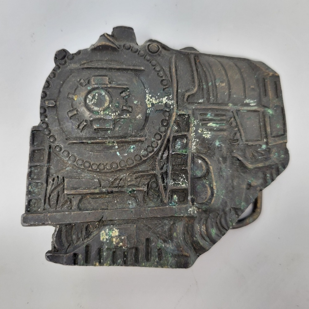 Vintage 1978 In Style Steam Locomotive Train Belt Buckle Brass‎ Made in USA 1142